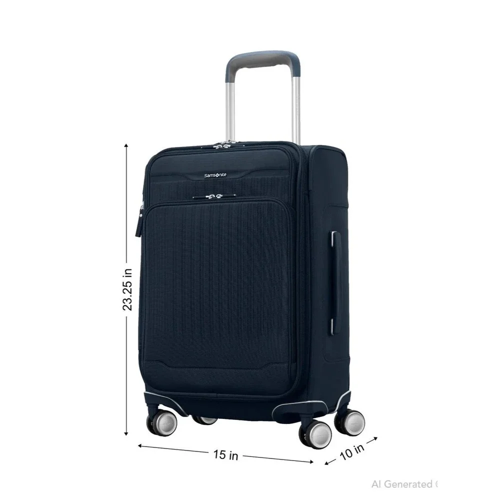 Samsonite Deep Navy Spinner Carry-On Silhouette 18 Softside Suitcase travel bag